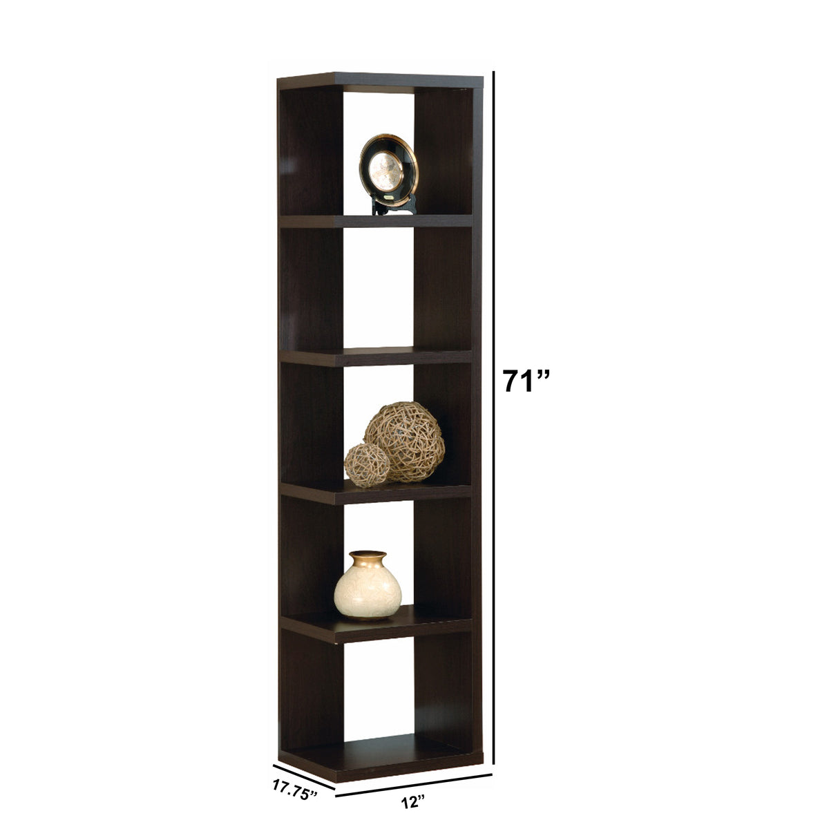 Simple And Stylish Corner Display Cabinet, Brown - BM141945