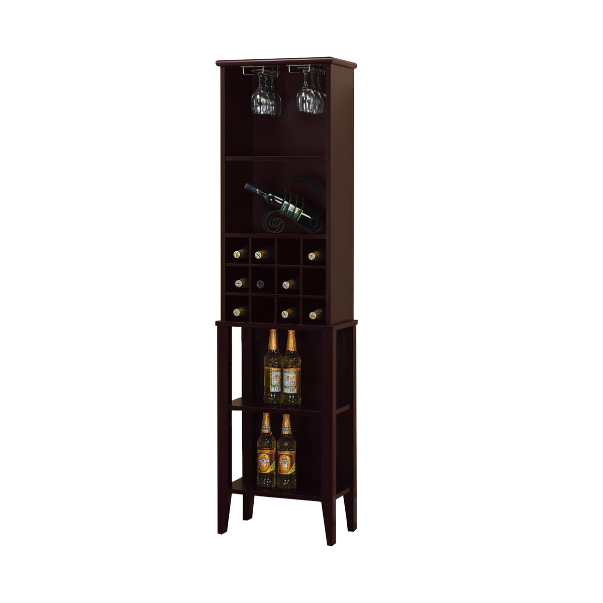 Well Designed Elegant Wine Bar With Wine Racks, Brown - BM141969