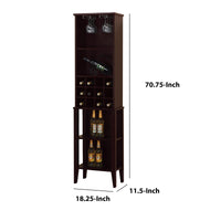 Well Designed Elegant Wine Bar With Wine Racks, Brown - BM141969
