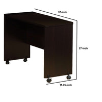 Stylish Dark Brown Finish Desk Return With Spacious Display Top - BM144441