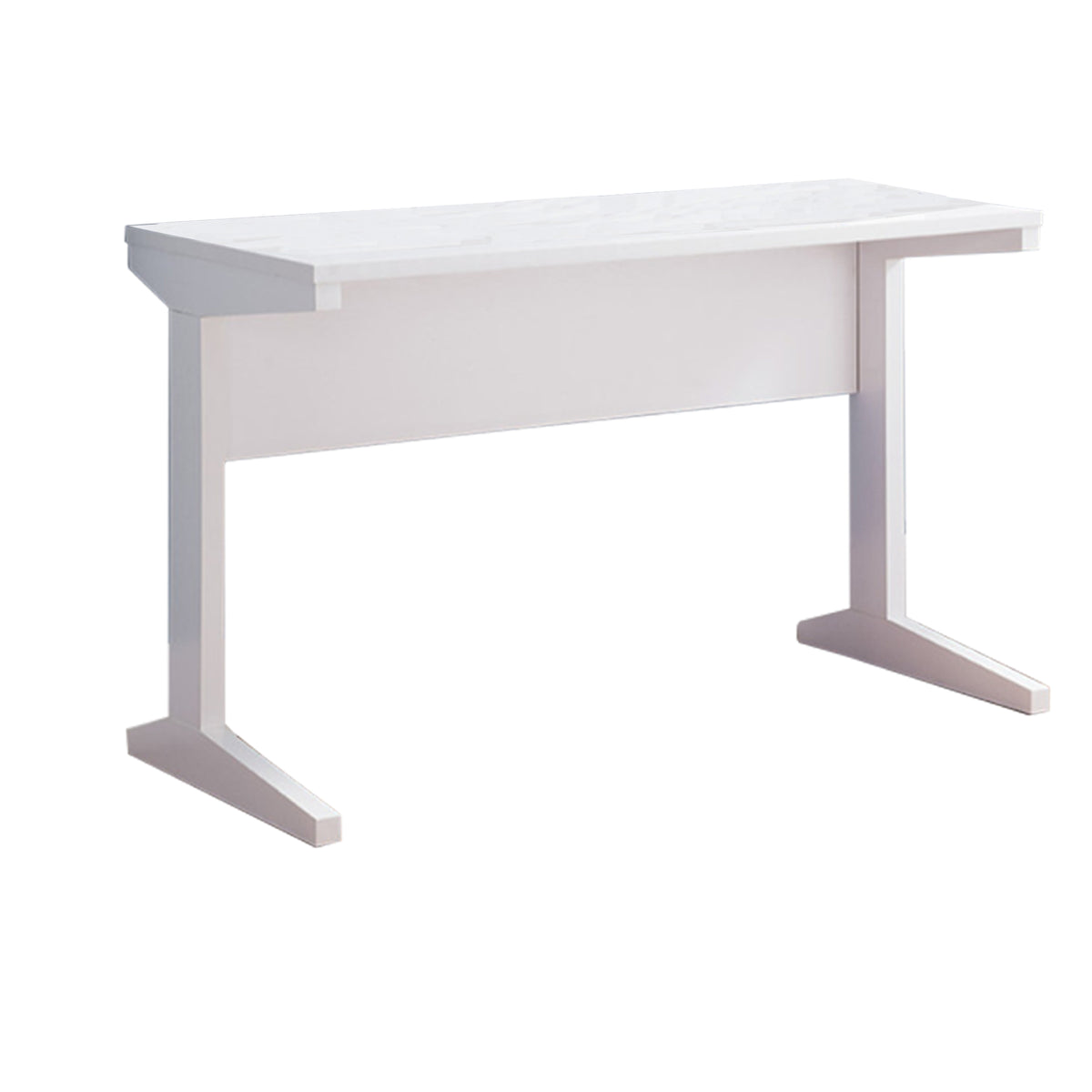 Contemporary Style Desk With Width Top, White - BM144468