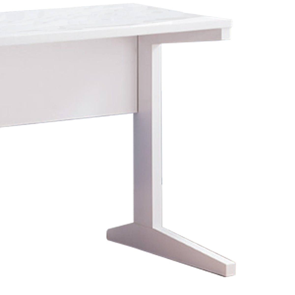 Contemporary Style Desk With Width Top, White - BM144468
