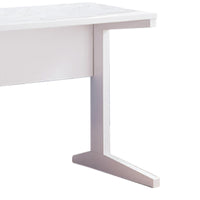Contemporary Style Desk With Width Top, White - BM144468
