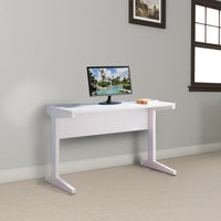 Contemporary Style Desk With Width Top, White - BM144468