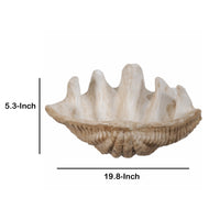 BM145582 Medium Clam Shell Accent, White