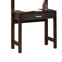 BM148771 Contemporary Style Desk With 2 Shelves, Dark Brown