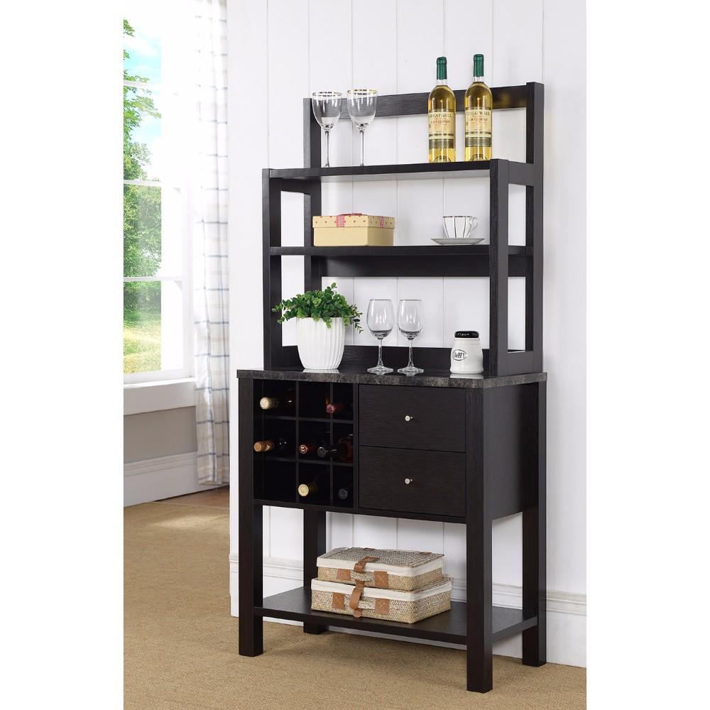 Well- Designed Efficient Bakers Rack, Dark Brown - BM148795