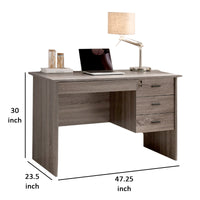 Adorning Contemporary Style Office Desk , Gray - BM148857