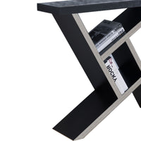 Unique Designed Console Table With Shelf, Dark Brown and Light Brown - BM148924