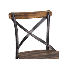 Zaire Bar Chair, Walnut & Antique Black - BM152029