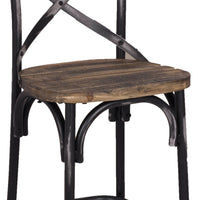 Zaire Bar Chair, Walnut & Antique Black - BM152029
