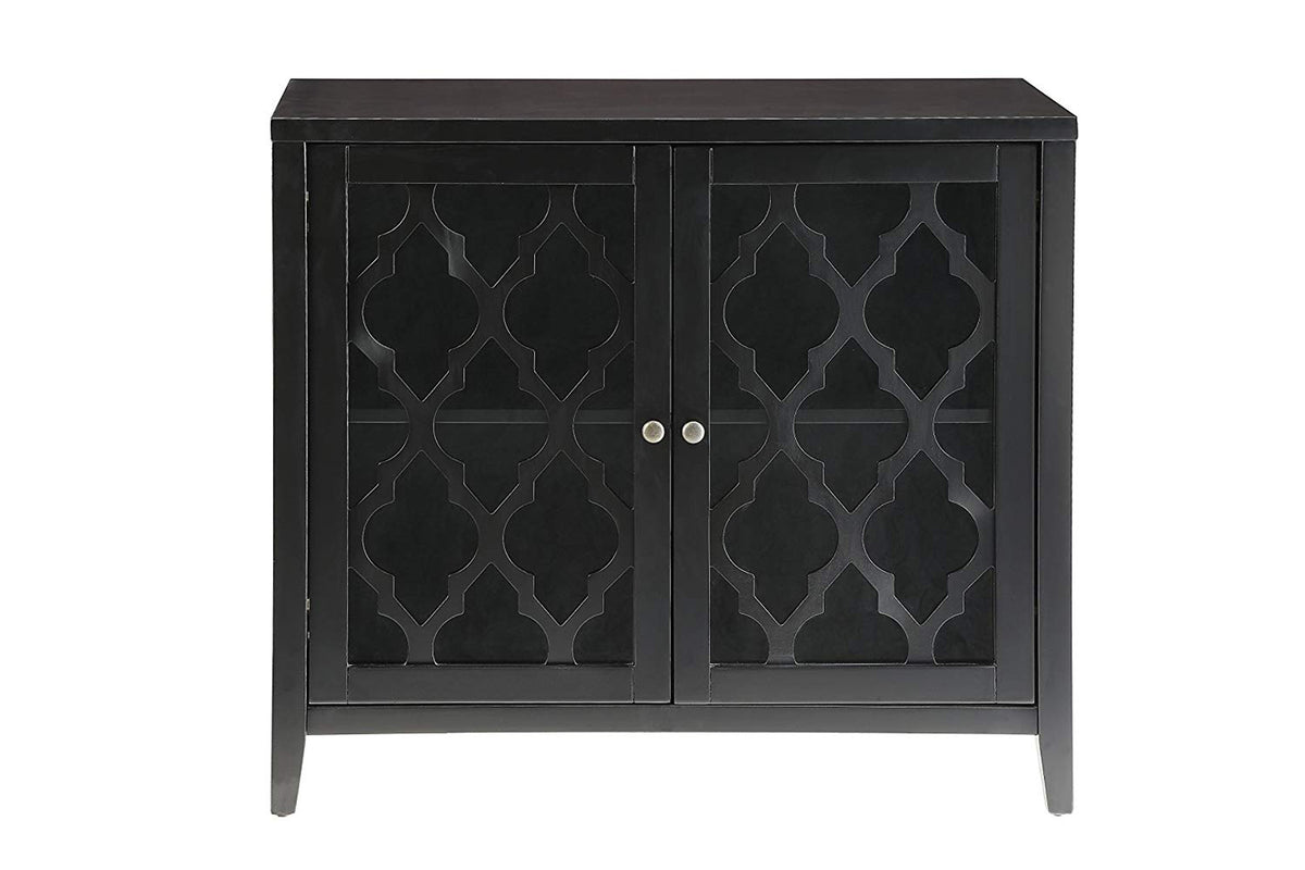 Ceara Console Table With 2 Doors, Black - BM154273