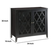 Ceara Console Table With 2 Doors, Black - BM154273