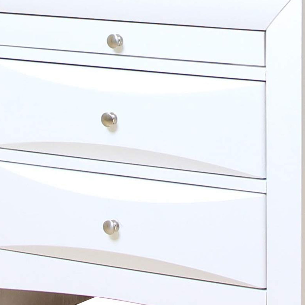 Contemporary 3 Drawer Wood  Nightstand, White - BM154522