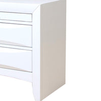 Contemporary 3 Drawer Wood  Nightstand, White - BM154522