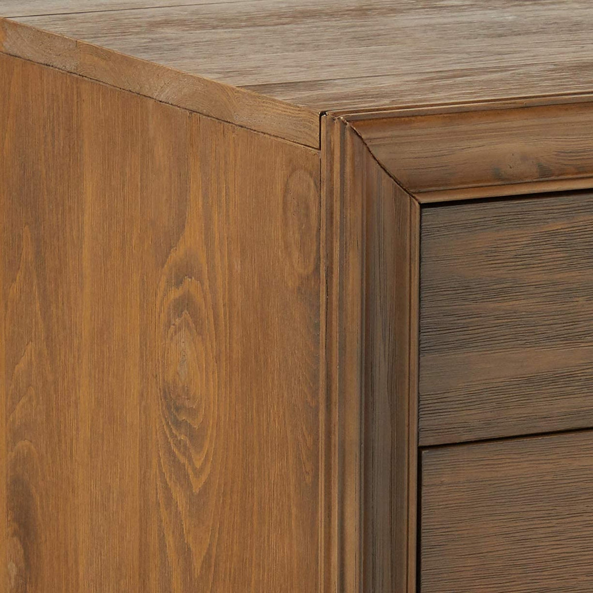 3 Drawer Wooden Nightstand with Turned Tapered Legs, Brown - BM154528
