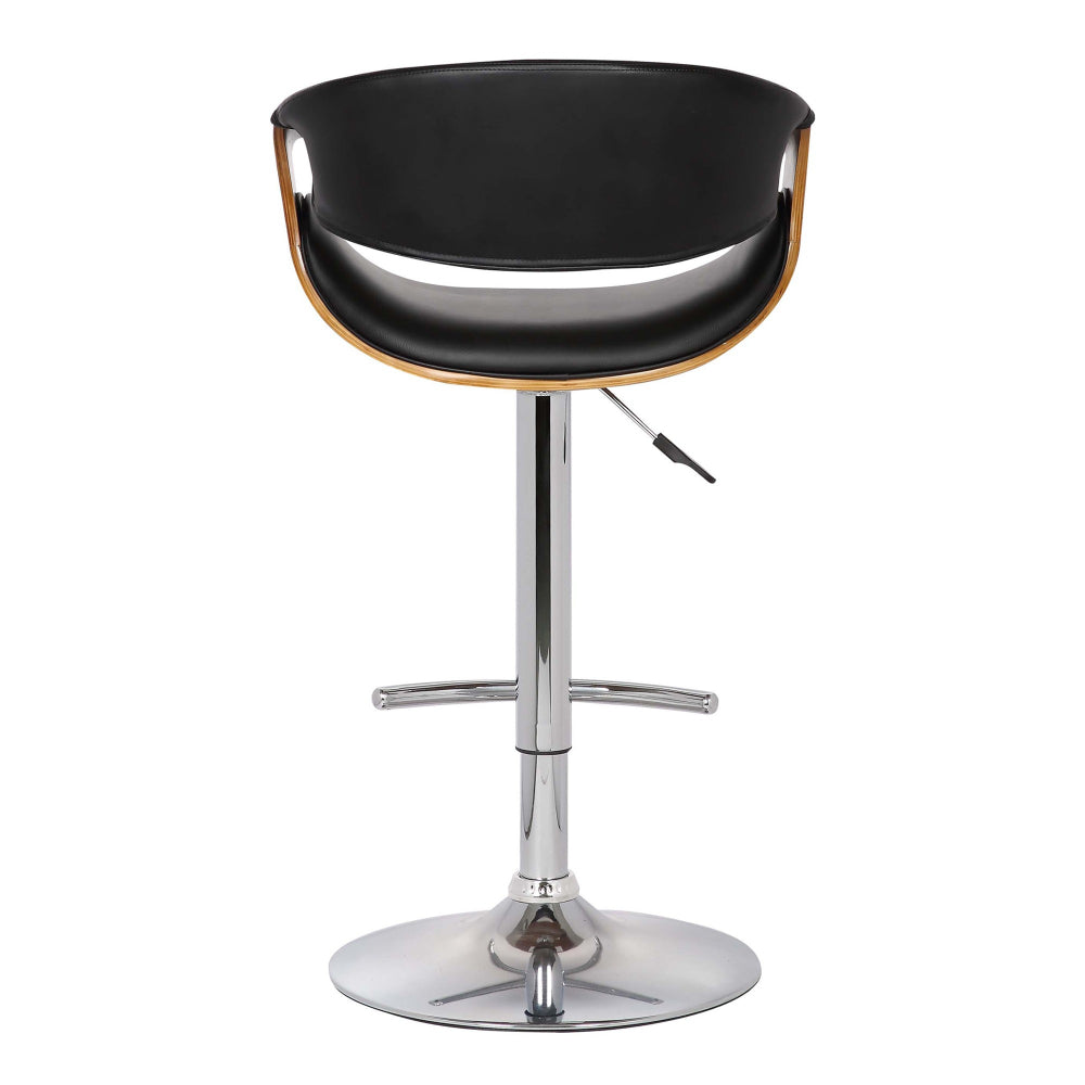 35 Inch Adjustable Swivel Barstool, Chrome Base, Bucket Seat - BM155626