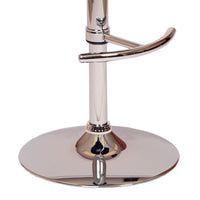 Wooden Open Back Barstool with Adjustable Pedestal Base, Black and Brown - BM155740