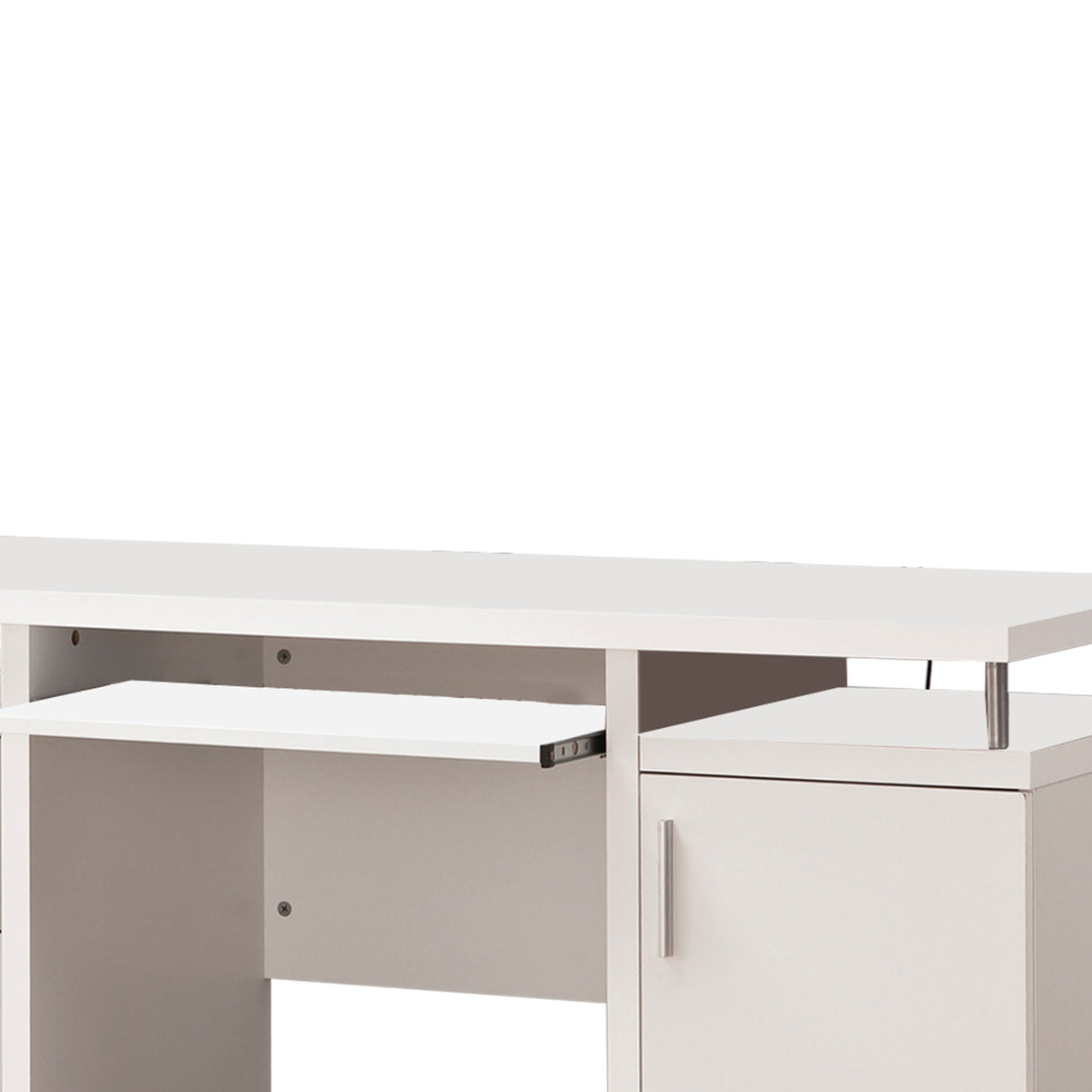 BM156220 Elegant white Computer desk with efficient Storage