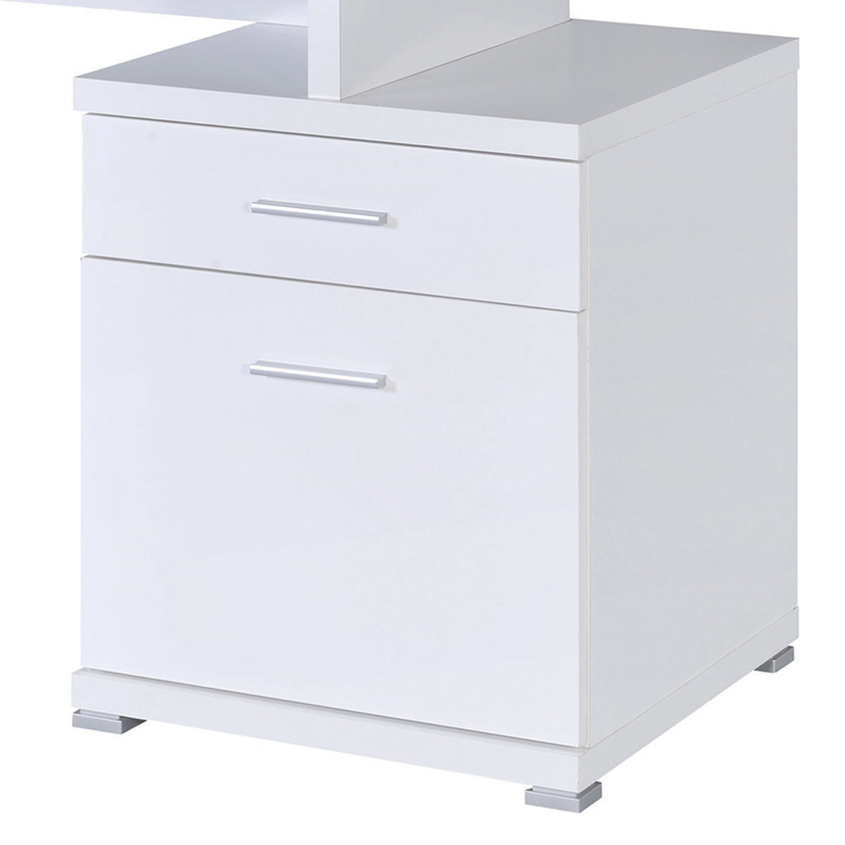 BM156222 Gorgeous white Wooden desk with cabinet