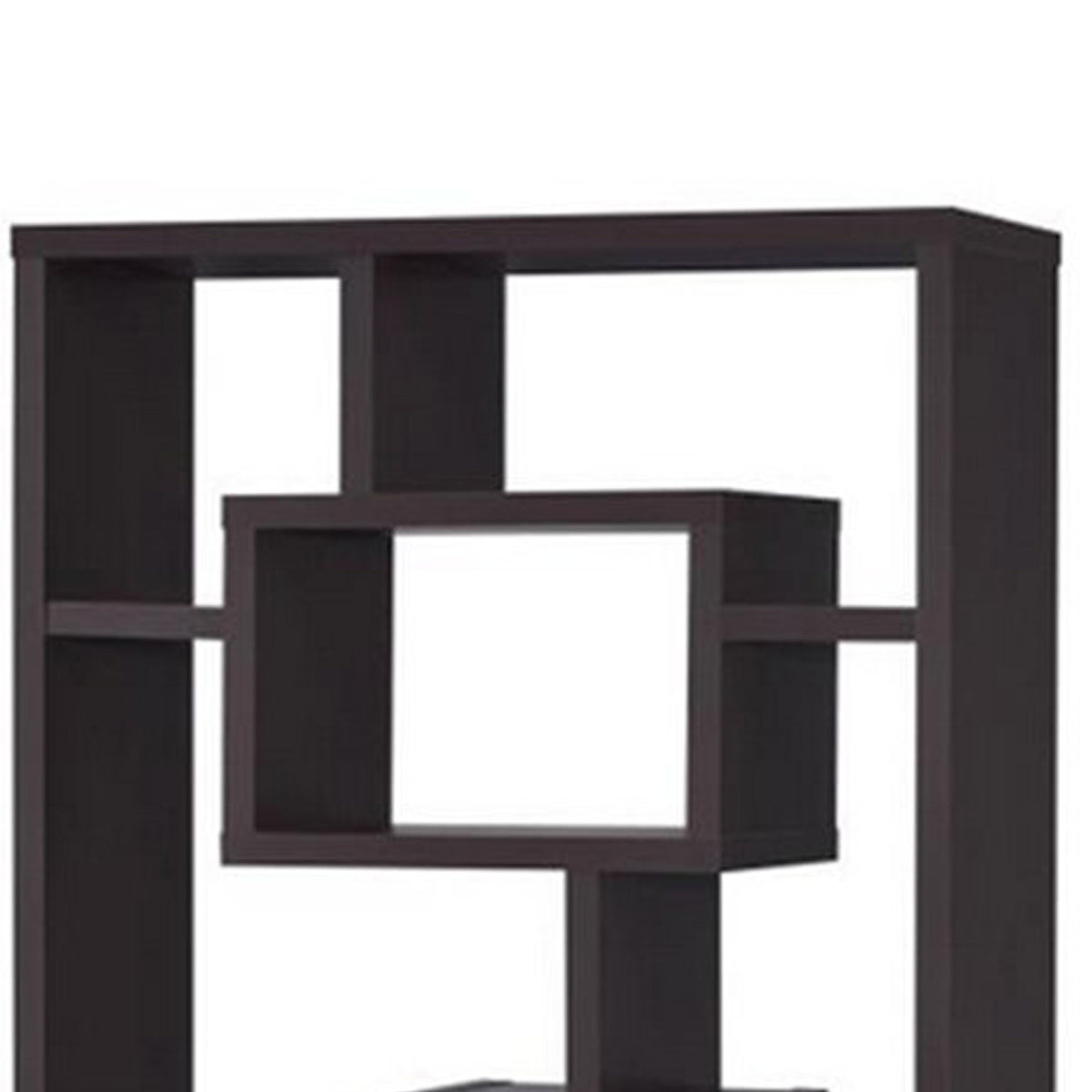 Aesthetic Fine Looking Rectangular Bookcase, Cappuccino Brown - BM156231
