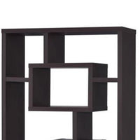 Aesthetic Fine Looking Rectangular Bookcase, Cappuccino Brown - BM156231