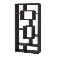 Aesthetic Fine Looking Rectangular Bookcase, Cappuccino Brown - BM156231