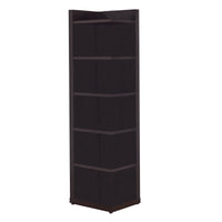 BM156237 Radiant Brown Wooden Corner Bookcase