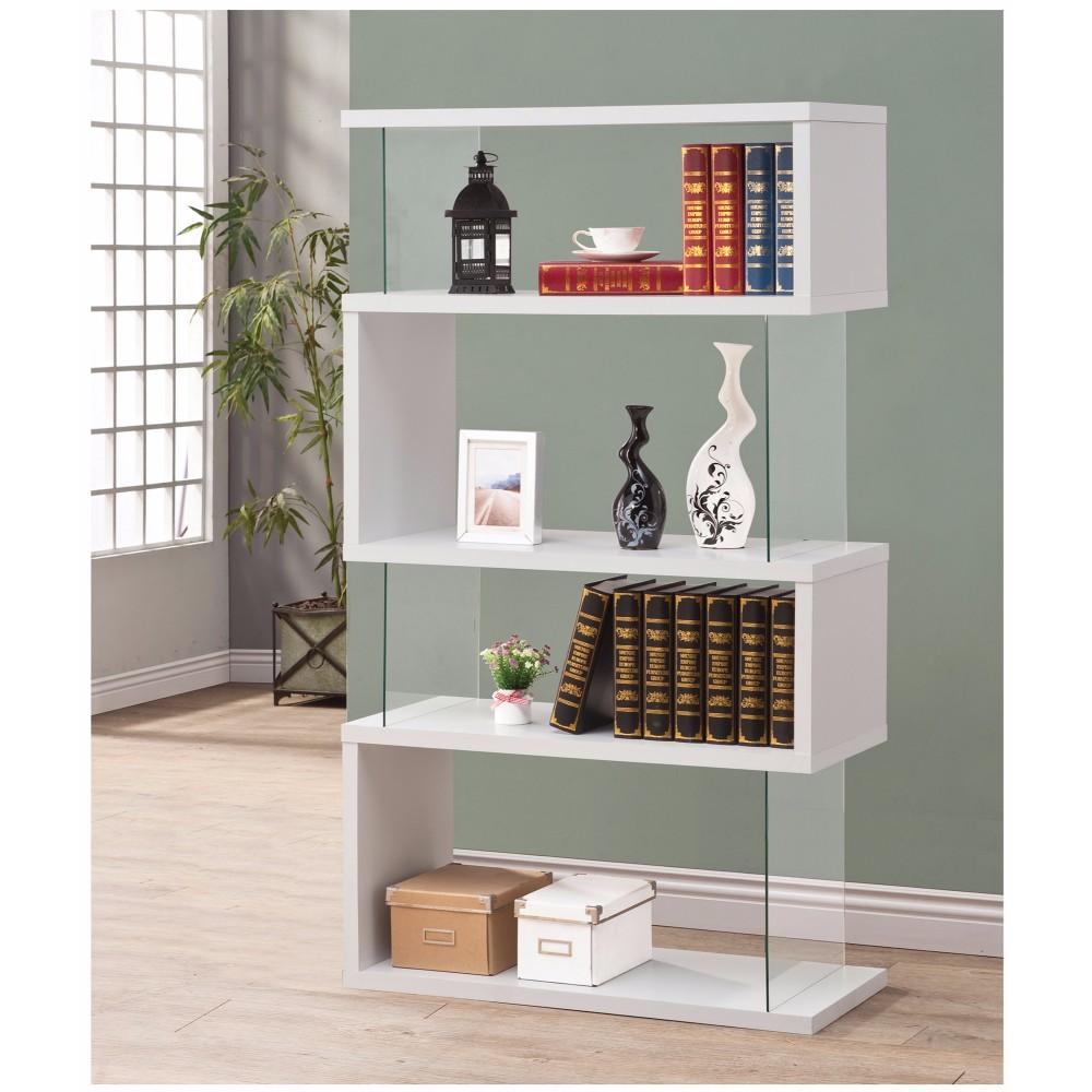 BM156242 Fantastic glossy white wooden bookcase