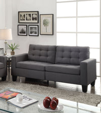 BM156309 Dashing Sofa In Gray Linen Fabric