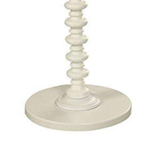 22 Inch Round Wooden Side Table with Turned Base, White - BM157294