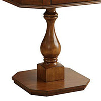 31 Inch Chess Game Table With Clipped Corners, Brown - BM157305