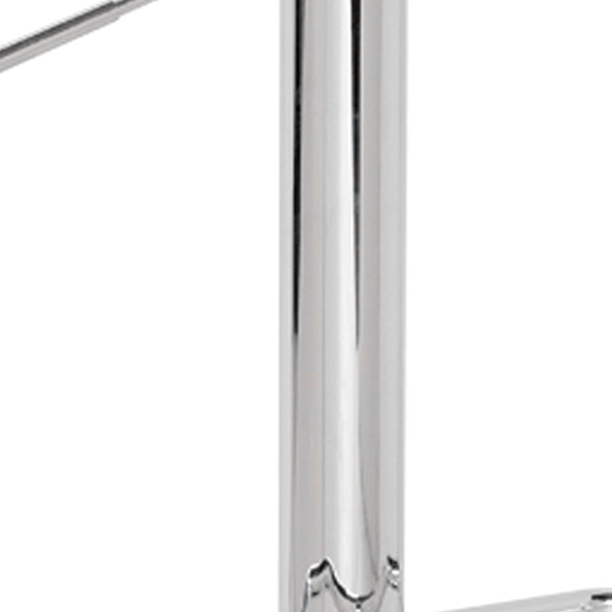 BM157348 Smart Looking Adjustable Stool with Swivel, Clear & Chrome