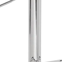 BM157348 Smart Looking Adjustable Stool with Swivel, Clear & Chrome