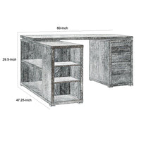 BM159070 Modern Style Wooden Office Desk, Gray