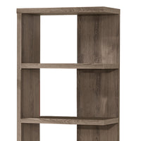 BM159073 Spacious Semi-Backless Wooden Bookcase, Gray