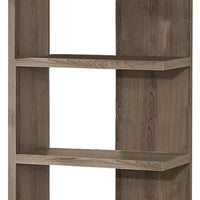 BM159073 Spacious Semi-Backless Wooden Bookcase, Gray
