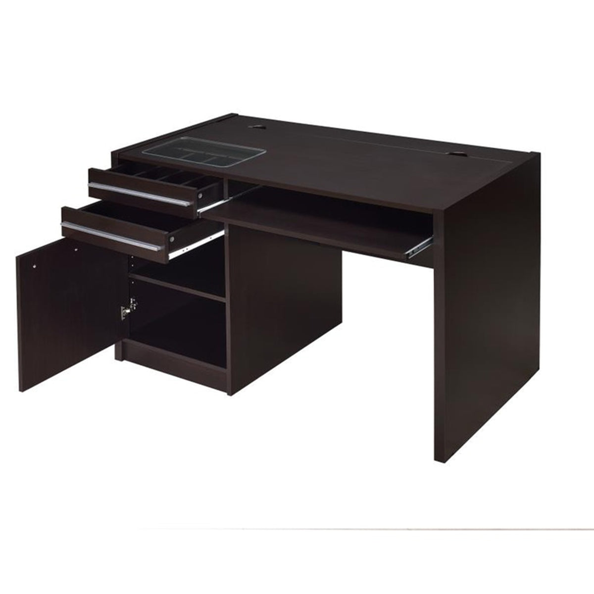 BM159079 Contemporary Wooden Connect-IT Computer Desk, Brown