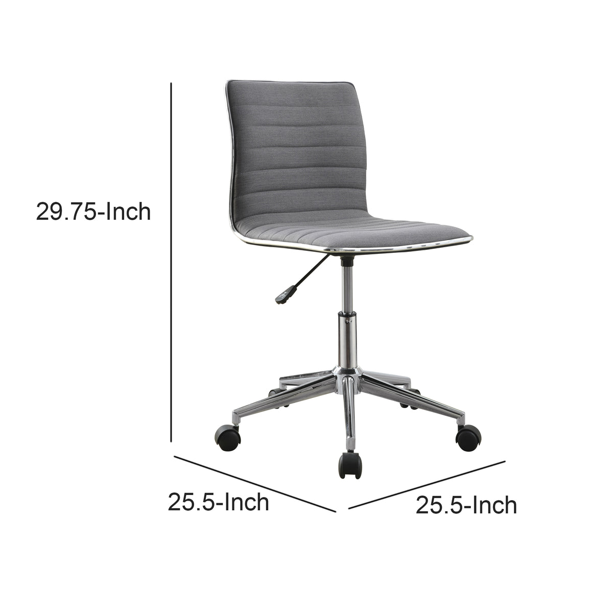 BM159082 Contemporary Mid-Back Desk Chair, Gray