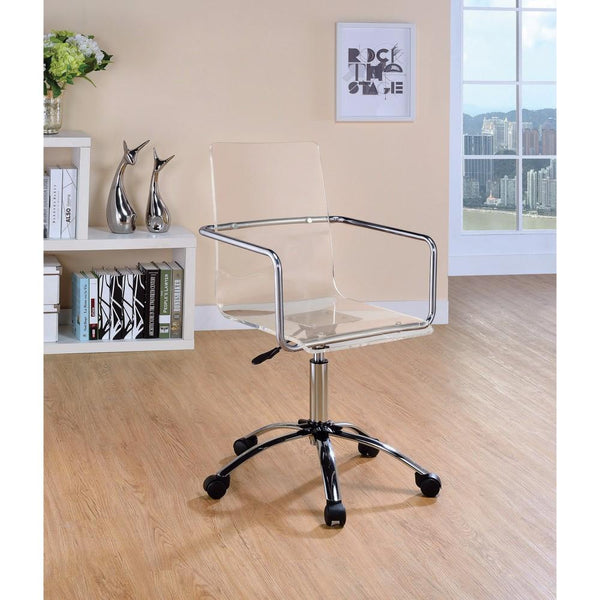 Modern Design Transparent Acrylic Adjustable Office Chair, Clear - BM159157