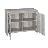 BM160269 Spacious Wooden Accent Cabinet, Gray