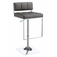 BM160764 Classic Adjustable Metal Bar Stool, Gray & Silver