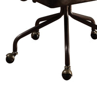 BM163667 Metal & Leather Executive Office Chair, Black