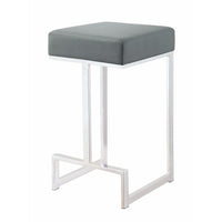 BM163691 Metal Counter Height Stool, Grey