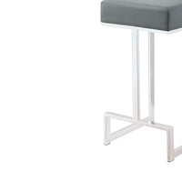 Metal Counter Height Stool, Grey - BM163691