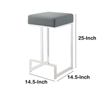 Metal Counter Height Stool, Grey - BM163691