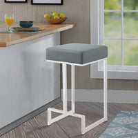 Metal Counter Height Stool, Grey - BM163691