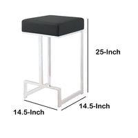 Metal Counter Height Stool, Black - BM163692