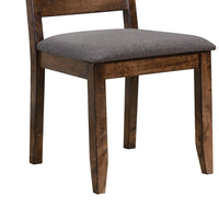 Wooden Ladder Back Dining Chair, Gray & Brown, Set of 2 - BM163718