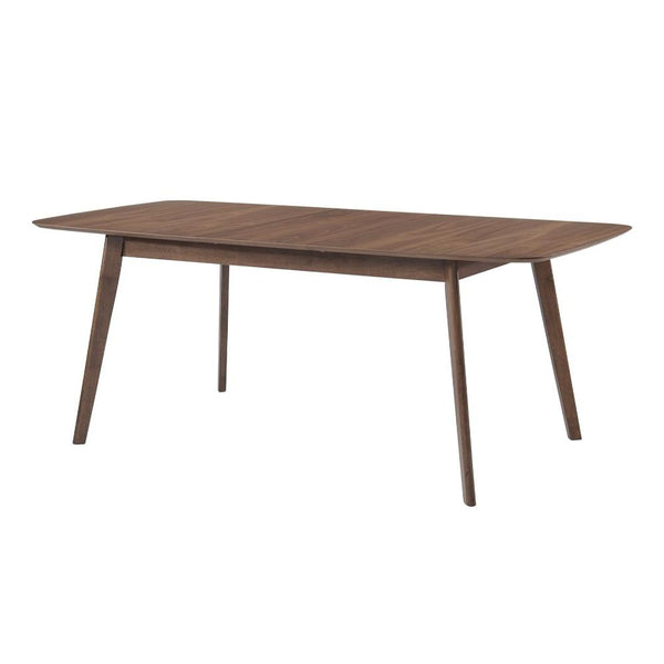 BM163722 Wooden Dining Table With Round Corners, Walnut Brown